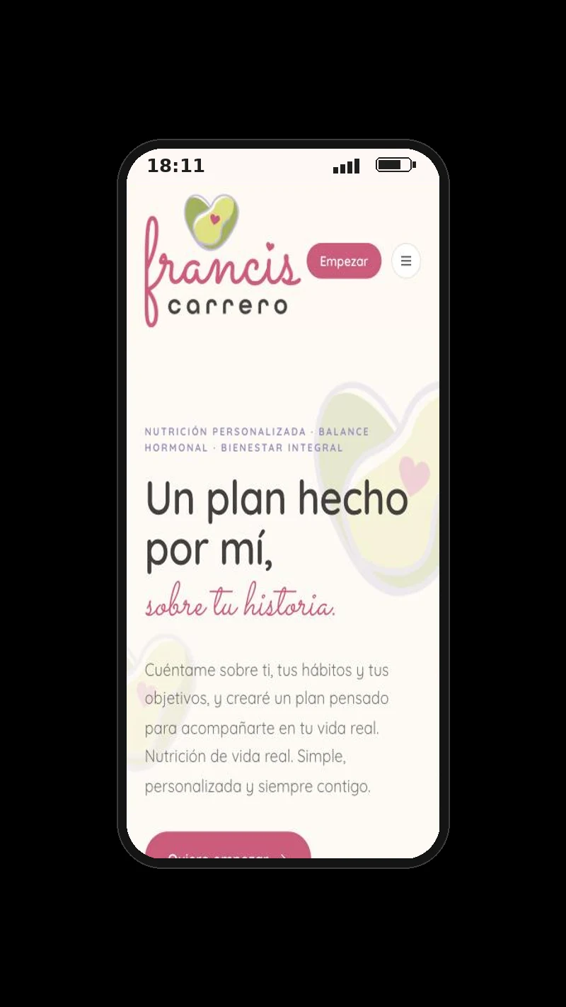 Plataforma de consulta virtual de Francis Carrero